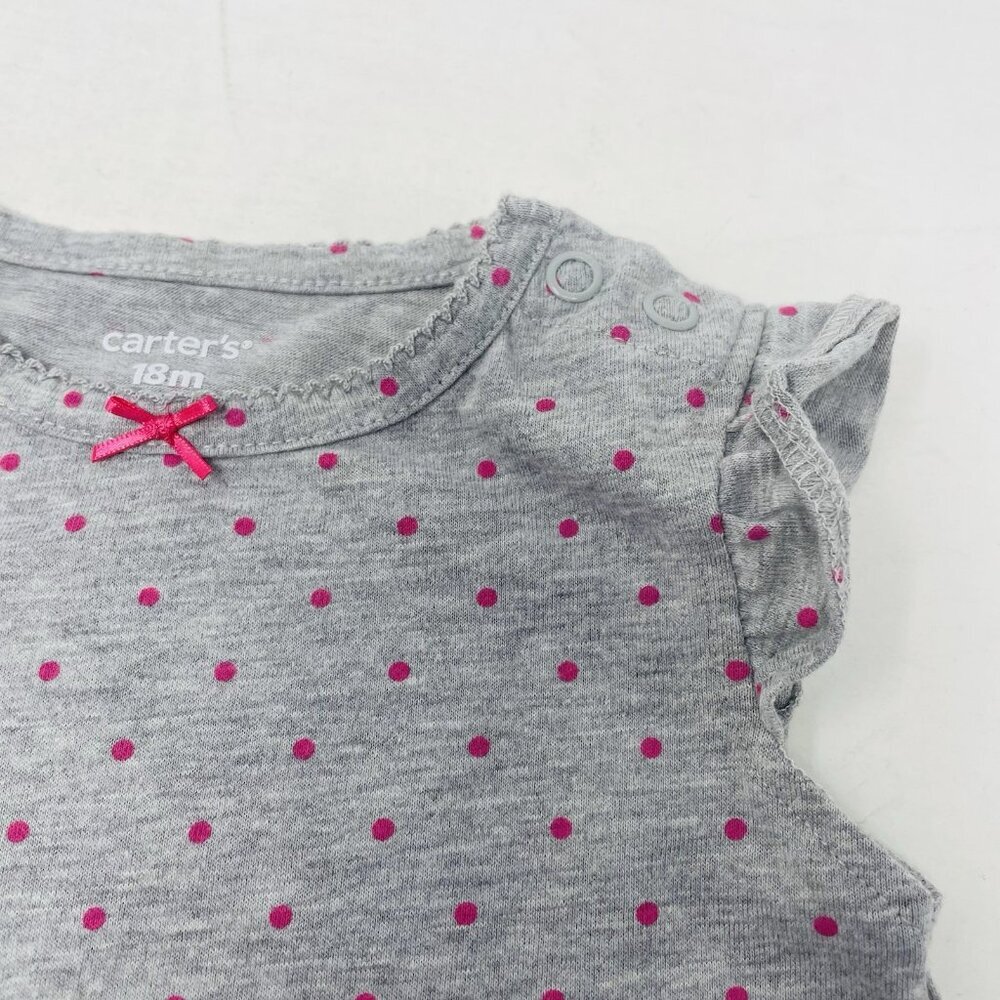 Carters Baby Girls 18 Months Fruit & Polka Dot Bodysuit Pants 3 Piece Set 1703 - Picture 6 of 9